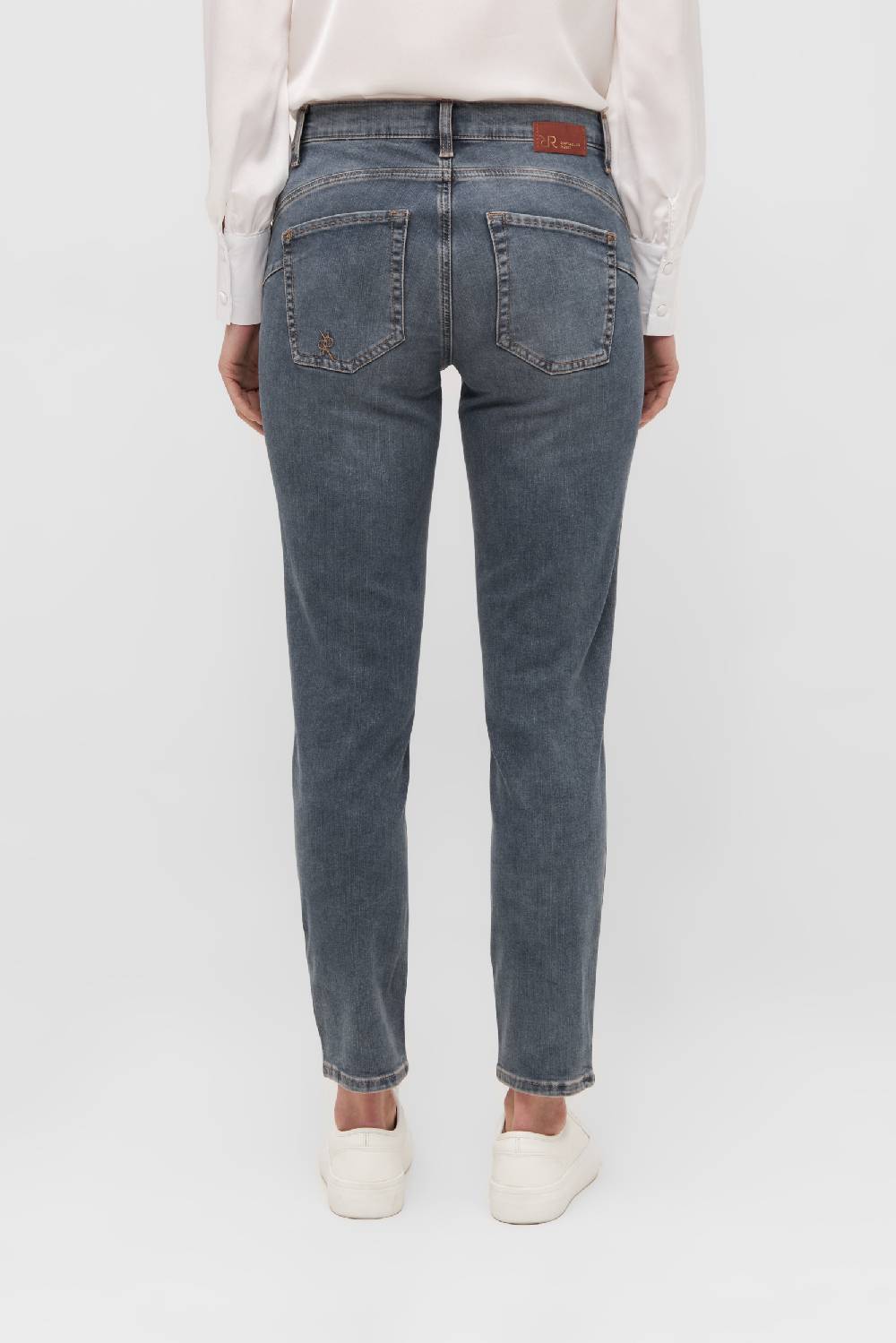 Raffaello Rossi 5-Pocket Slim lang Low Waist grau: SUZY JETZT KAUFEN