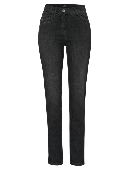 TONI Fashion Style »be loved« dark grey Slim-Fit Jeans mit hohem Bund Günstiger Verkauf