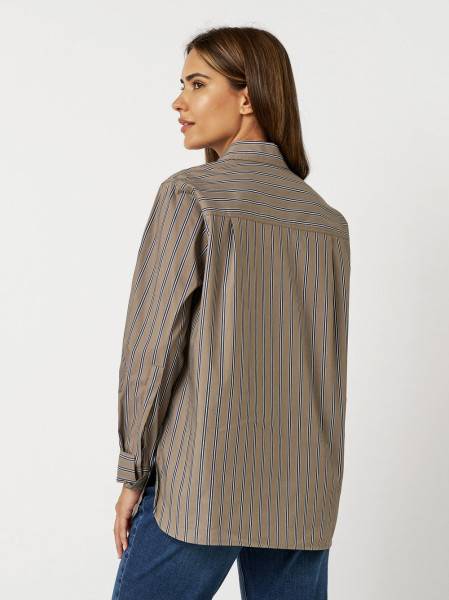 TONI Fashion Style »Alma« taupe/blue Gestreifte Hemdbluse Versandkostenfrei