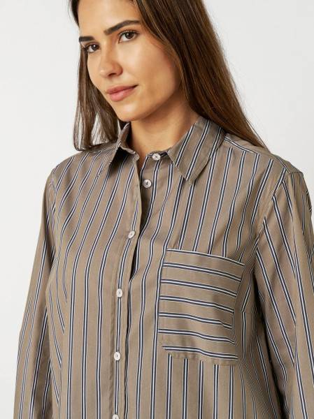 TONI Fashion Style »Alma« taupe/blue Gestreifte Hemdbluse Versandkostenfrei