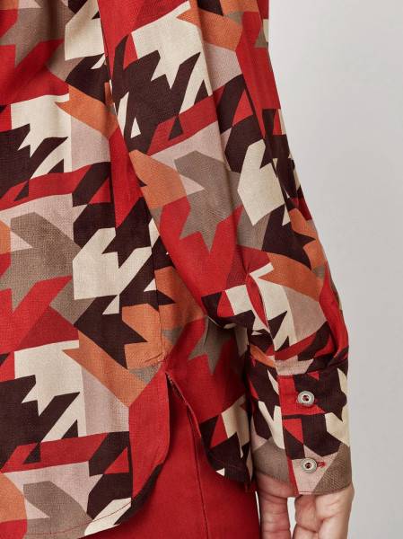 TONI Fashion Style »Celina« multicolour red Bluse mit Hahnentritt Exklusivangebot