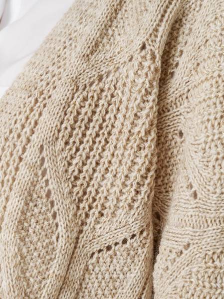 TONI Fashion Style »Haifa« sand/gold Ajour-Cardigan mit Effektgarn Weihnachtsangebot