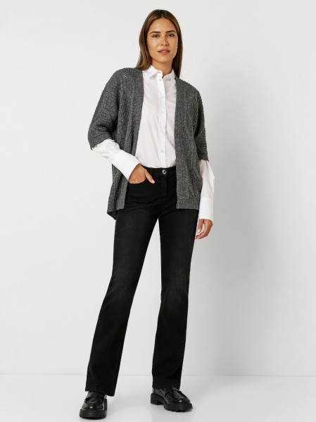 TONI Fashion Style »Haifa« grey/silver Ajour-Cardigan mit Effektgarn Osterangebot