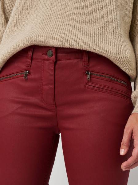 TONI Fashion Style »Perfect Shape« dark red Skinny-Fit im Lederlook Vatertagsangebot