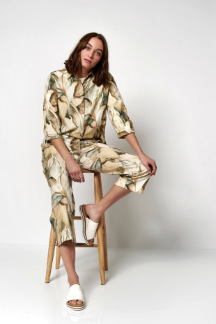 TONI Fashion Style »Clay« multicolour beige Leinenhemd mit Naturdruck Saisonale Angebote