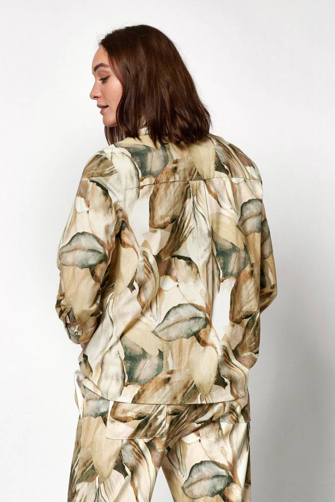 TONI Fashion Style »Clay« multicolour beige Leinenhemd mit Naturdruck Saisonale Angebote