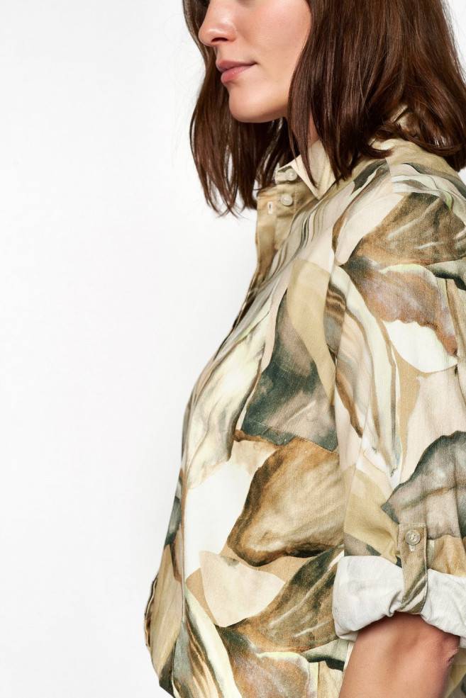 TONI Fashion Style »Clay« multicolour beige Leinenhemd mit Naturdruck Saisonale Angebote