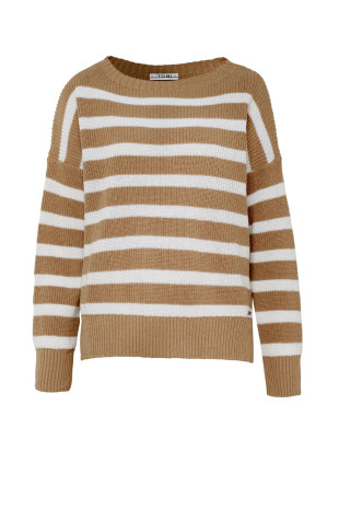 TONI Fashion Style »Inola« camel Lässiger Streifenpulli Räumungsverkauf