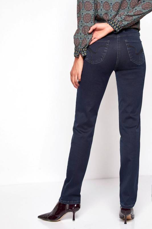 TONI Fashion Style »Perfect Shape« dark blue Dunkle Basic-Shapingjeans Tiefpreis