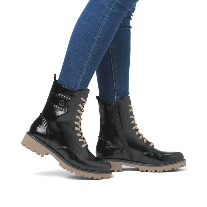 Remonte Artikelnummer D8663-00 remonte Damen Biker Boots glanzschwarz Günstiger Verkauf