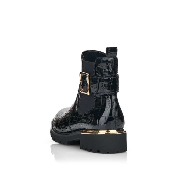 Remonte Artikelnummer D8684-02 remonte Damen Chelsea Boots lackschwarz Saisonschlussverkauf