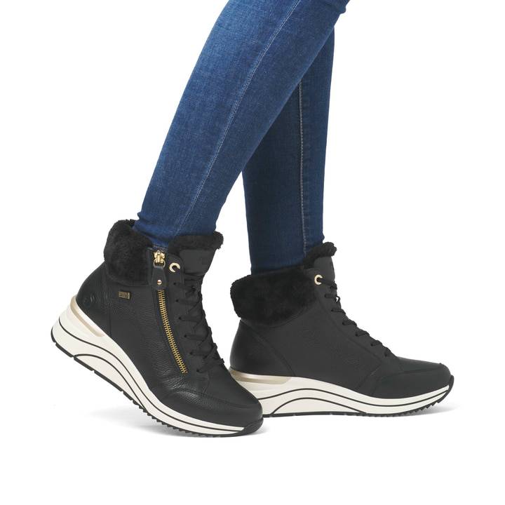 Remonte Artikelnummer D0T77-02 remonte Damen Schnürstiefel asphaltschwarz Begrenztes Angebot