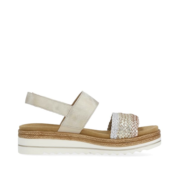 Remonte Artikelnummer D0Q56-90 remonte Damen Riemchensandalen beige-metallic Saisonschlussverkauf
