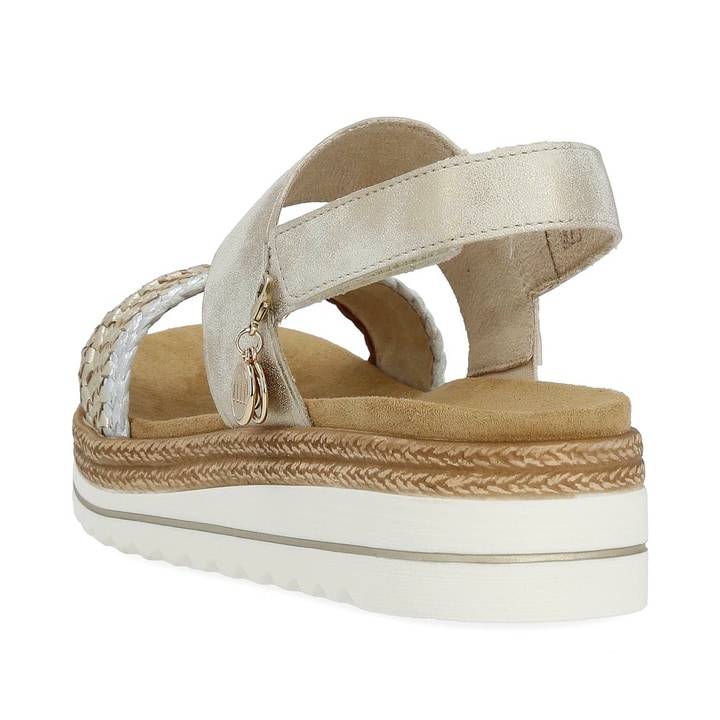 Remonte Artikelnummer D0Q56-90 remonte Damen Riemchensandalen beige-metallic Saisonschlussverkauf