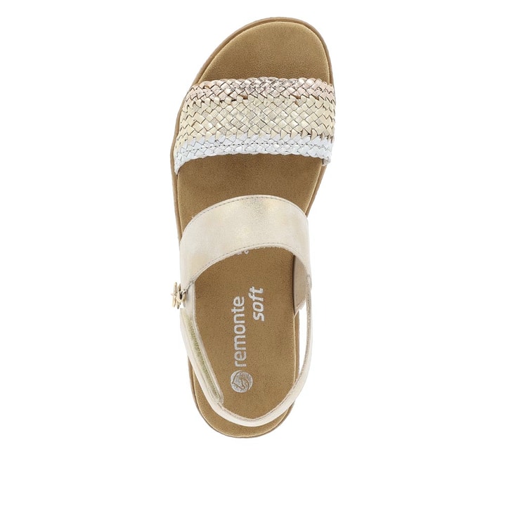 Remonte Artikelnummer D0Q56-90 remonte Damen Riemchensandalen beige-metallic Saisonschlussverkauf