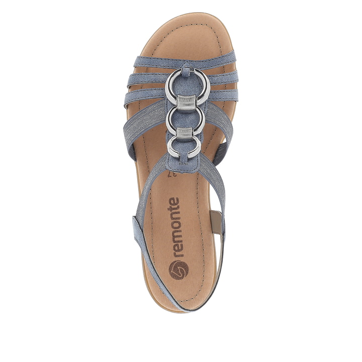 Remonte Artikelnummer R3605-12 remonte Damen Riemchensandalen schieferblau-silber Cyber Monday