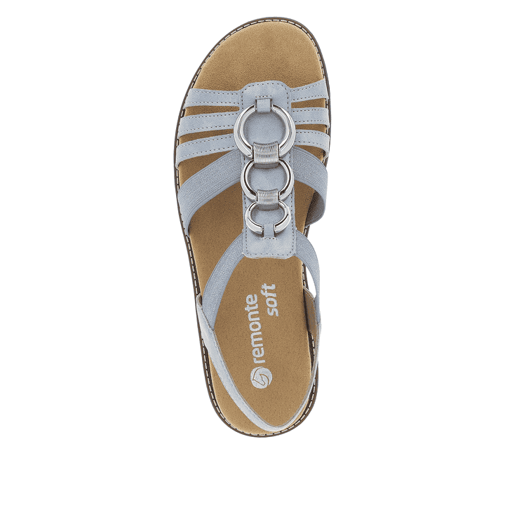 Remonte Artikelnummer D2073-12 remonte Damen Riemchensandalen babyblau-silber Weihnachtsangebot