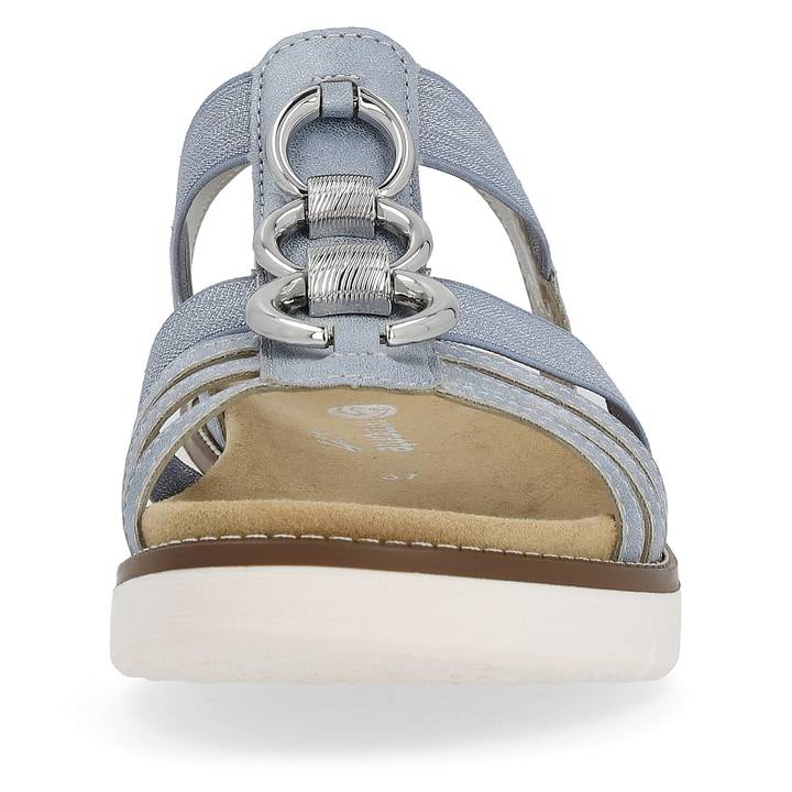 Remonte Artikelnummer D2073-12 remonte Damen Riemchensandalen babyblau-silber Weihnachtsangebot