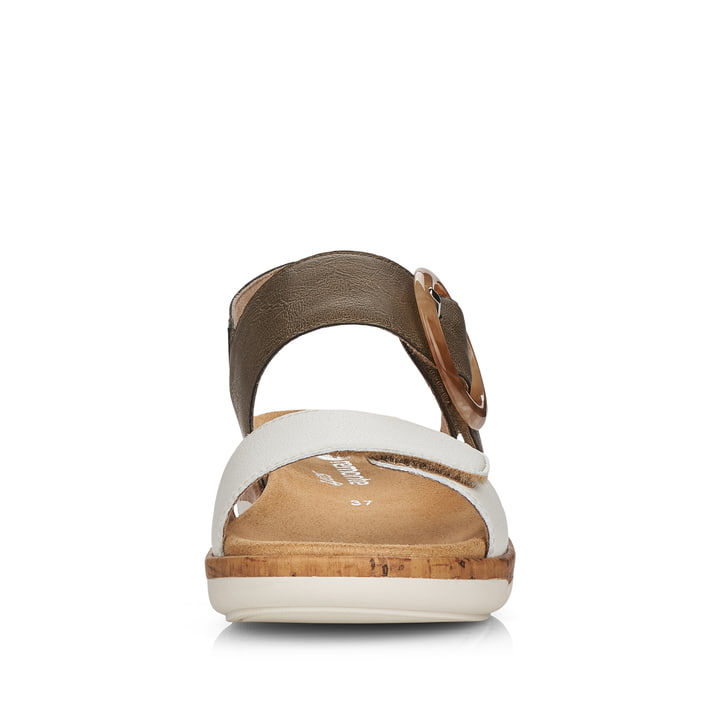 Remonte Artikelnummer R6853-54 remonte Damen Riemchensandalen olivgrün-altweiß Vatertagsangebot