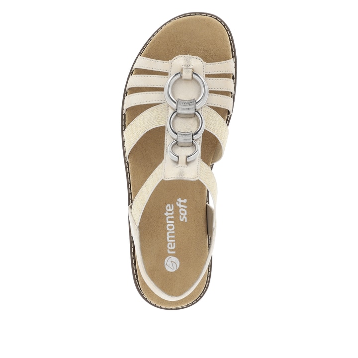 Remonte Artikelnummer D2073-60 remonte Damen Riemchensandalen cremebeige-silber Exklusive Angebote