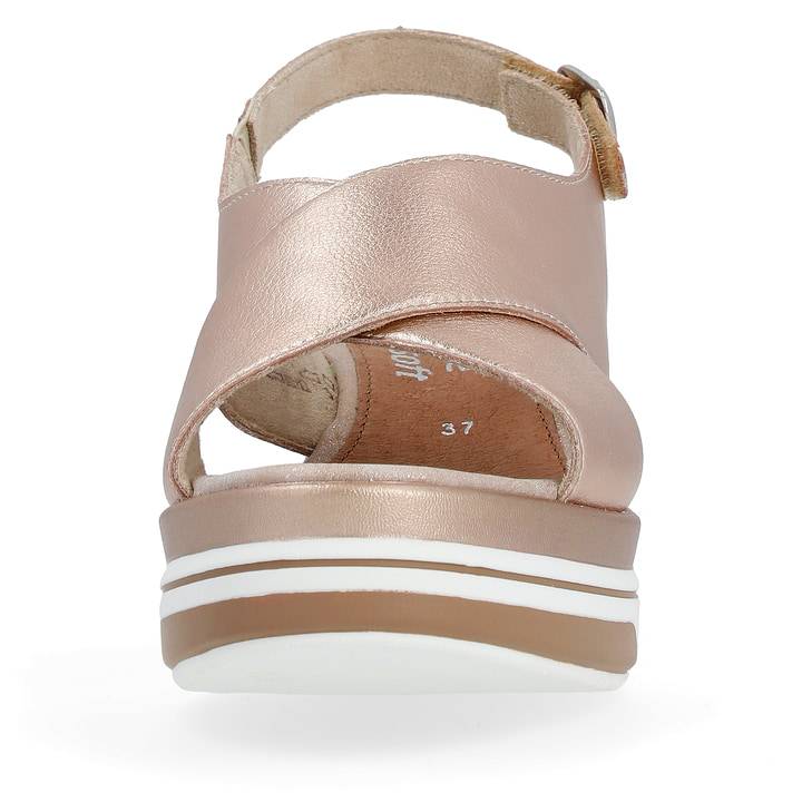 Remonte Artikelnummer D1P53-31 remonte Damen Keilsandaletten metallicrosé Tiefpreis
