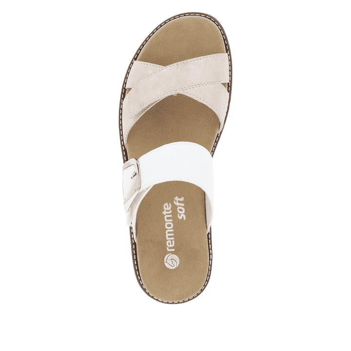 Remonte Artikelnummer D2048-90 remonte Damen Pantoletten metallicrosé-lilienweiß Bis zu 50% Rabatt