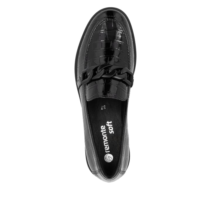 Remonte Artikelnummer D1U00-00 remonte Damen Loafers glanzschwarz Fabrik Onlineshop
