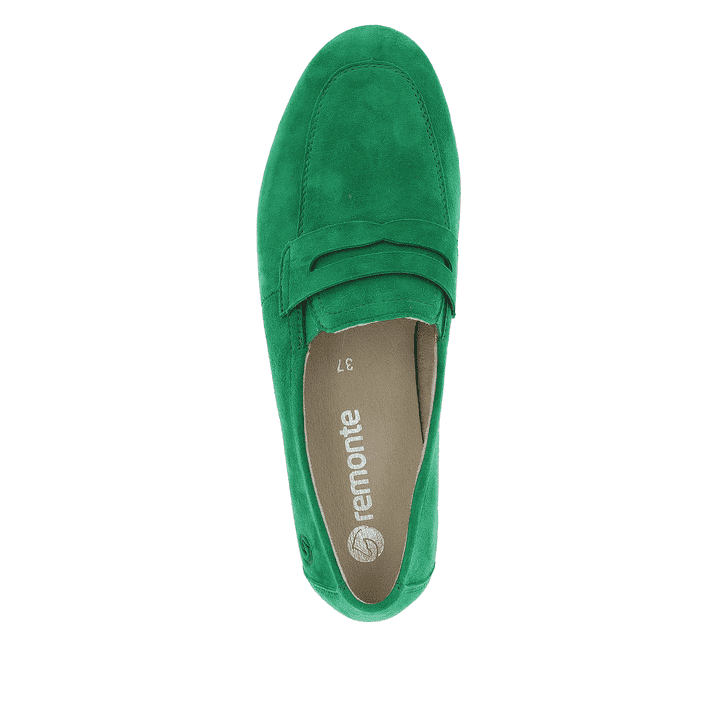 Remonte Artikelnummer D0K02-52 remonte Damen Loafers smaragdgrün Jubiläumsangebot