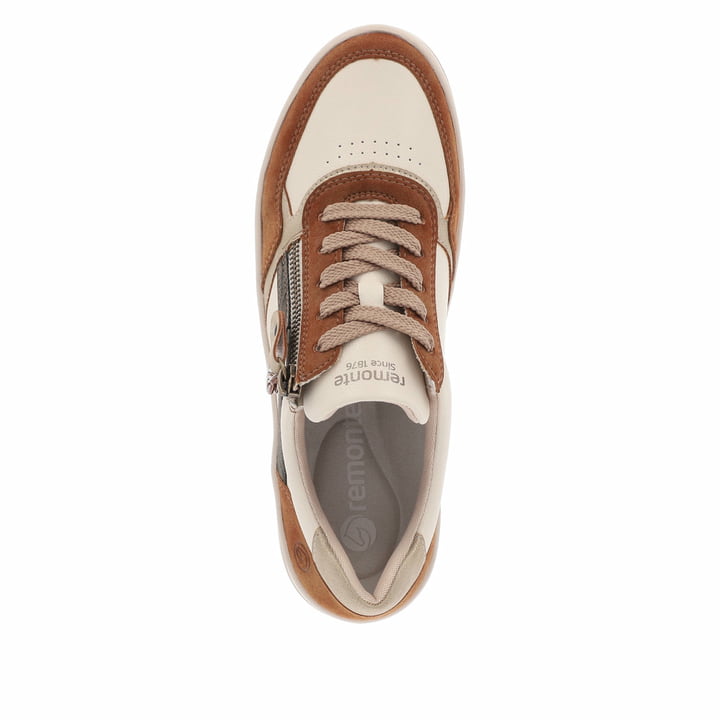 Remonte Artikelnummer D0J01-24 remonte Damen Sneaker nougatbraun-weiß Sonderangebote