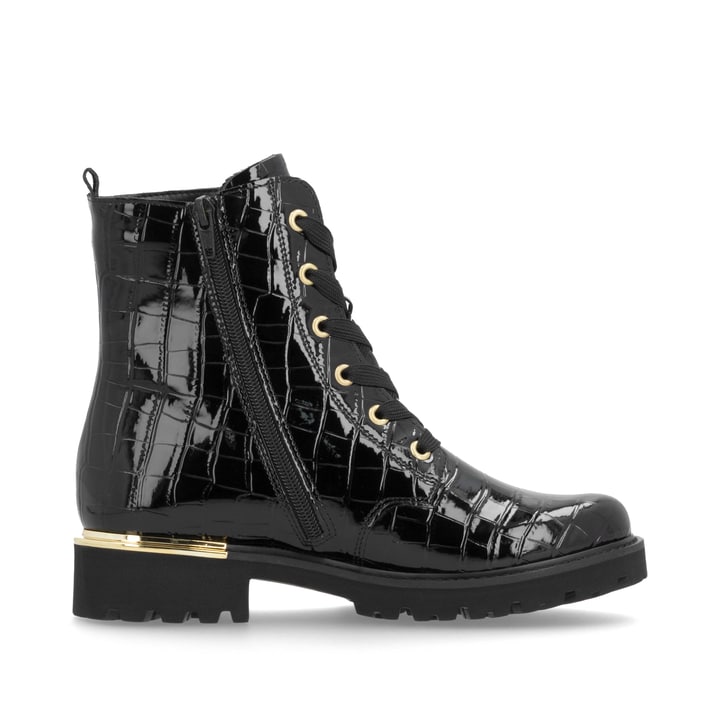 Remonte Artikelnummer D8683-00 remonte Damen Schnürstiefel lackschwarz VIP-Rabatte
