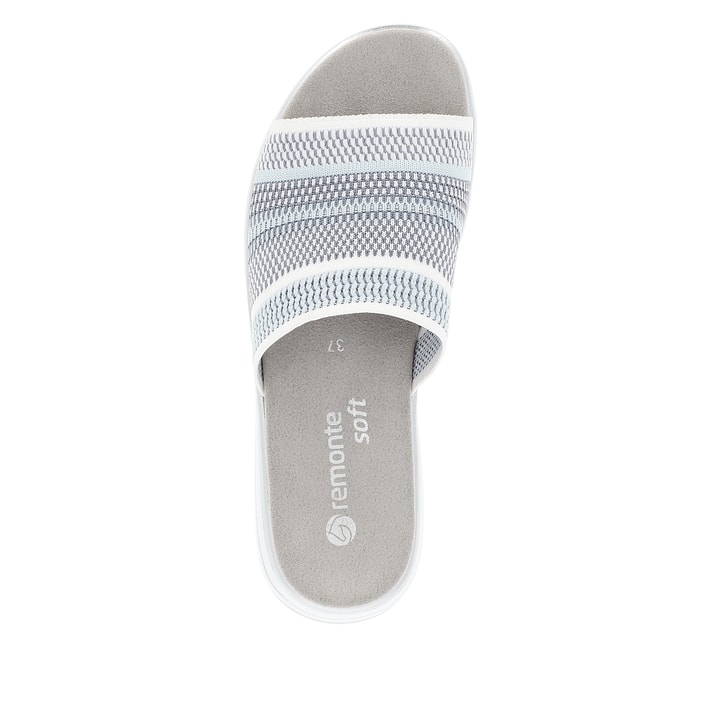 Remonte Artikelnummer D1J54-10 remonte Damen Pantoletten blassblau-reinweiß zollfrei