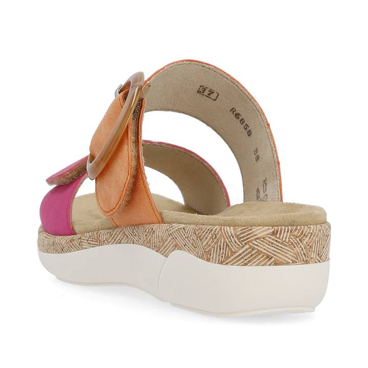 Remonte Artikelnummer R6858-38 remonte Damen Pantoletten apricot-magenta 50% Rabatt für begrenzte Zeit