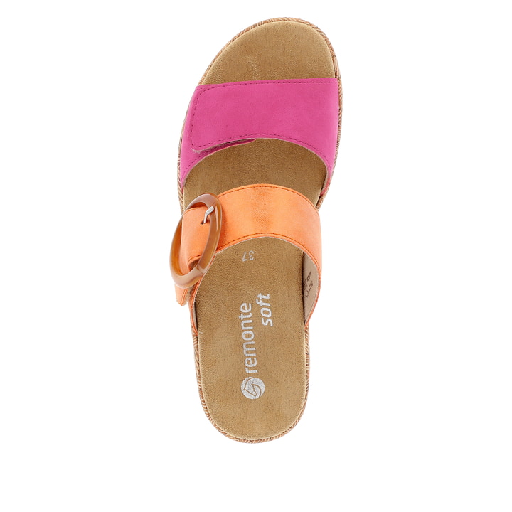 Remonte Artikelnummer R6858-38 remonte Damen Pantoletten apricot-magenta 50% Rabatt für begrenzte Zeit