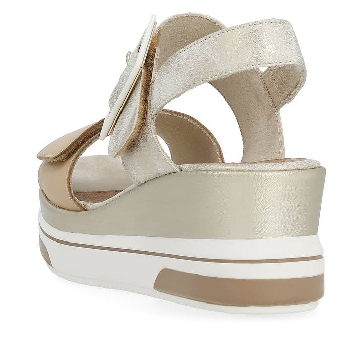 Remonte Artikelnummer D1P50-90 remonte Damen Keilsandaletten beige-metallic Top Angebot