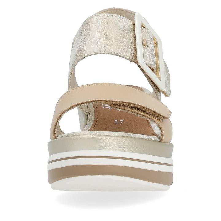 Remonte Artikelnummer D1P50-90 remonte Damen Keilsandaletten beige-metallic Top Angebot