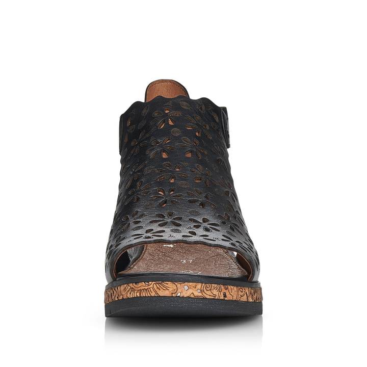 Remonte Artikelnummer D3056-01 remonte Damen Keilsandaletten asphaltschwarz Online Outlet
