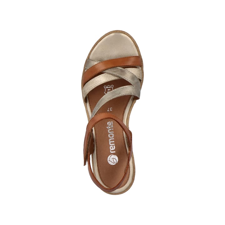 Remonte Artikelnummer R6251-23 remonte Damen Keilsandaletten karamellbraun-metallic Zeitbegrenzte Promotion
