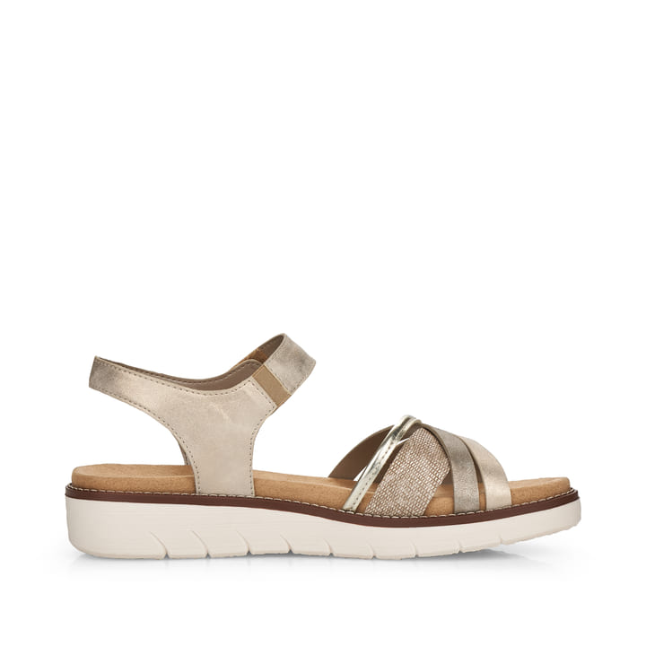 Remonte Artikelnummer D2058-90 remonte Damen Riemchensandalen hellbeige-metallic zollfrei