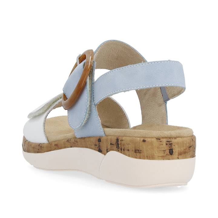 Remonte Artikelnummer R6853-10 remonte Damen Riemchensandalen babyblau-kristallweiß Fabrikpreis