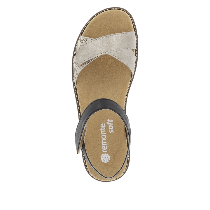Remonte Artikelnummer D2049-63 remonte Damen Riemchensandalen sandbeige-tiefschwarz Großer Ausverkauf