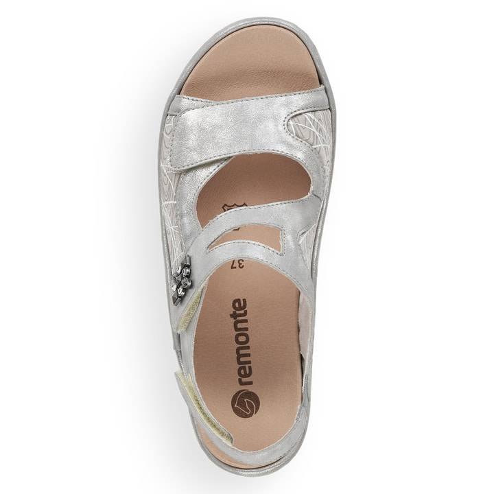Remonte Artikelnummer D7647-40 remonte Damen Riemchensandalen silber-grau Vatertagsangebot