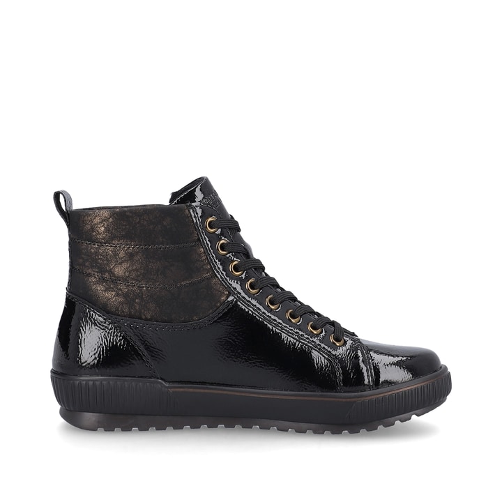 Remonte Artikelnummer D0775-01 remonte Damen Schnürschuhe schwarz-metallic Online Outlet