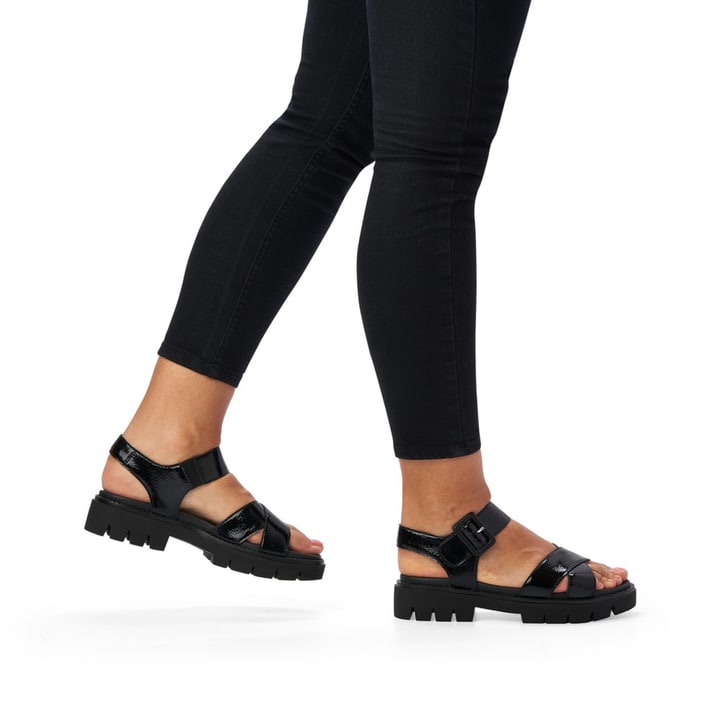Remonte Artikelnummer D7950-01 remonte Damen Riemchensandalen glanzschwarz Blitzangebot