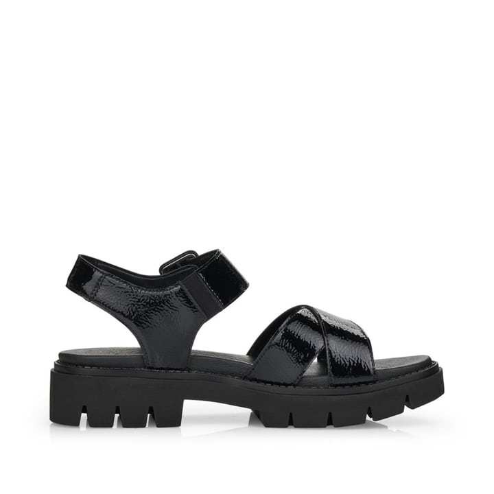 Remonte Artikelnummer D7950-01 remonte Damen Riemchensandalen glanzschwarz Blitzangebot