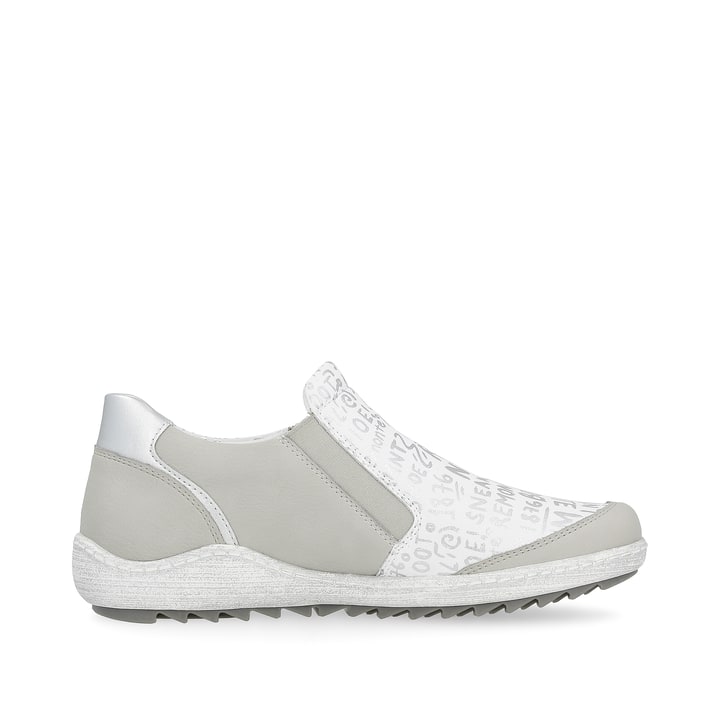 Remonte Artikelnummer R1428-80 remonte Damen Slipper silberweiß-asphaltgrau Tiefpreis