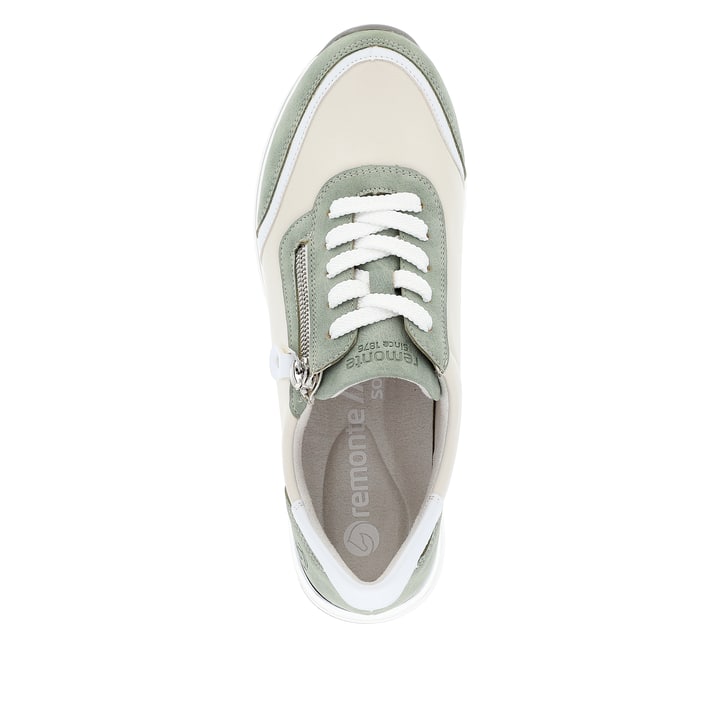 Remonte Artikelnummer R6709-81 remonte Damen Sneaker hellbeige-khakigrün Vierteljährliche Förderung