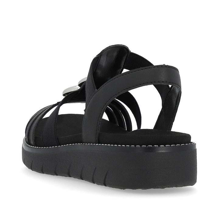 Remonte Artikelnummer D2073-02 remonte Damen Riemchensandalen nachtschwarz-silber Kostenloser Versand international