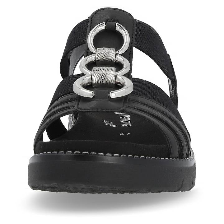 Remonte Artikelnummer D2073-02 remonte Damen Riemchensandalen nachtschwarz-silber Kostenloser Versand international