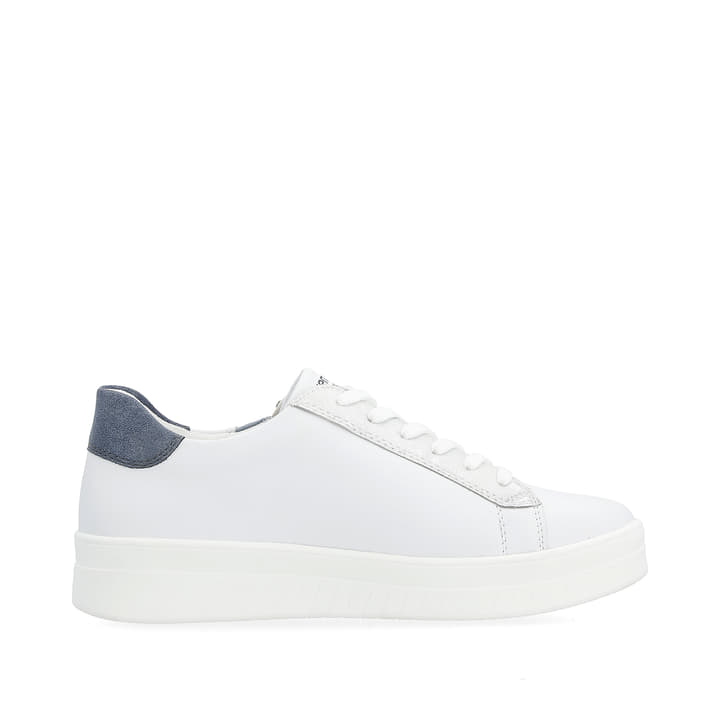 Remonte Artikelnummer D0J03-80 remonte Damen Sneaker perlweiß-metallicblau Fabrikladen
