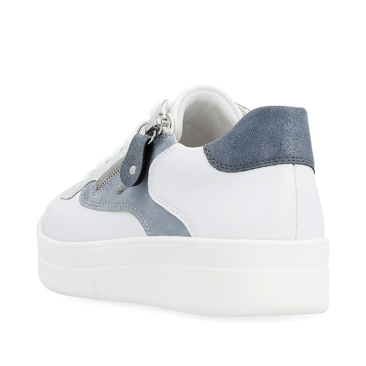 Remonte Artikelnummer D0J03-80 remonte Damen Sneaker perlweiß-metallicblau Fabrikladen